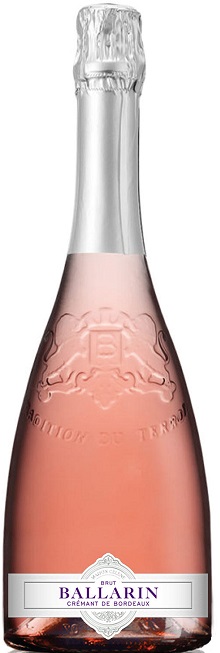 Игристое вино Креман Балларин Де Бордо Розе розовое брют 0,75л