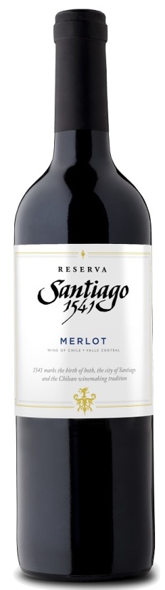 Вино Мерло Резерва Сантьяго 1541 Центральная Долина красное сухое 0,75л