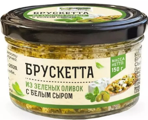 Брускетта Оливатека из оливок с белым сыром 150г ст/б