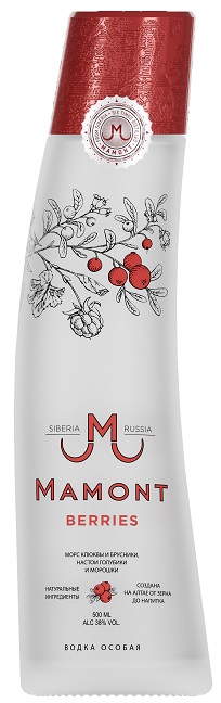 Водка Мамонт Беррис 0,5л