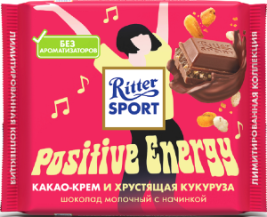 Шоколад молочный Риттер спорт хрустящая кукуруза и какао крем 100г