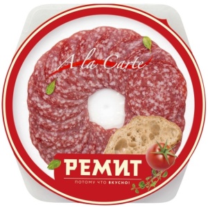 Колбаса сырокопченая Ремит Салями 80г нарезка