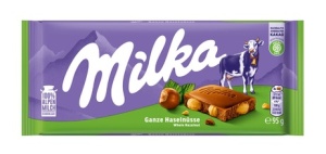 Шоколад Молочный Милка с цельным лесным орехом 95г