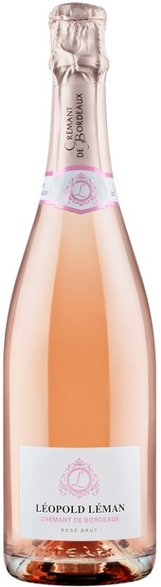 Игристое вино Креман де Бордо Леопольд Леман розовое брют 0,75л