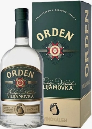 Водка плодовая Ракия Орден Груша Вильямс 0,7л п/у