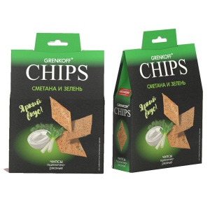 Чипсы Пшенично-ржаные со вкусом сметаны и зелени 70г Чипсы Пшенично-ржаные со вкусом сметаны и зелени 70г