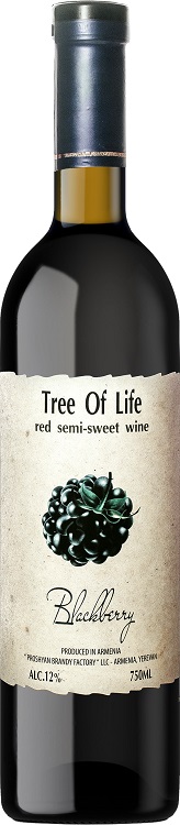 Плодовая алкогольная продукция Дерево Жизни Ежевика полусладкая 0,75л