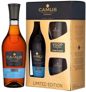 Коньяк Камю VSOP 0,7л п/у + 2 бокала