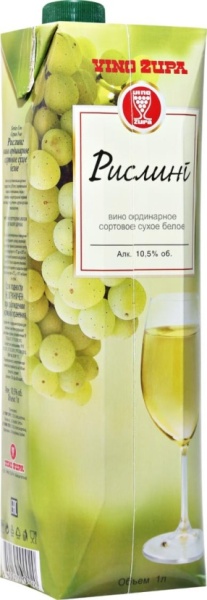 Вино Рислинг Вино Зупа белое сухое 1л