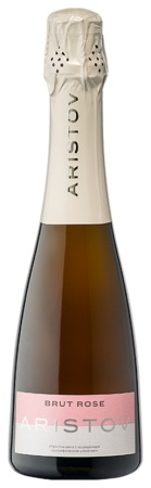 Игристое вино Аристов розовое брют 0,375л