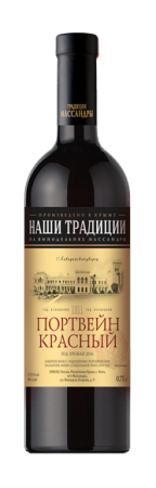 Вино ликерное Портвейн Красный Наши Традиции красное сладкое 0,75л
