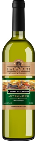 Вино Алазанская долина Палавани белое полусладкое 0,75л