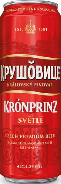 Пиво Крушовице Светле светлое 0,43л ж/б