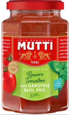 Соус томатный Мутти с базиликом 400г ст/б