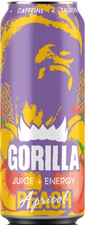 Напиток энергетический б/алк. газ. Горилла Персик-Абрикос 0,45л ж/б