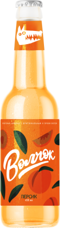 Напиток б/алк. газ. Волчок Персик 0,45 бут.