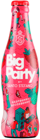 Напиток слабоалк. особый газ. Биг Пати от Санто Стефано Малина и Крыжовник 0,3л бут.