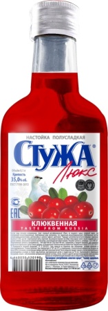 Настойка полусладкая Стужа Люкс Клюквенная 0,1л