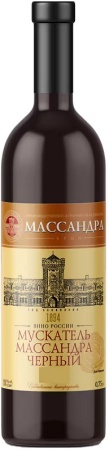 Вино ликерное Мускатель Массандра Черный красное сладкое 0,75л