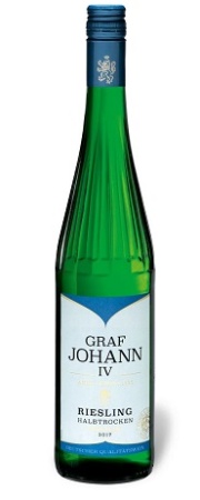 Вино Граф Йохан IV Рислинг Халбтрокен Рейнгау белое полусухое 0,75л