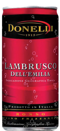 Игристое вино Ламбруско Донелли красное полусладкое 0,2л