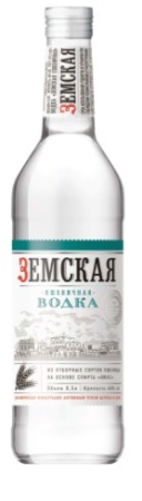 Водка Земская Пшеничная 0,5л