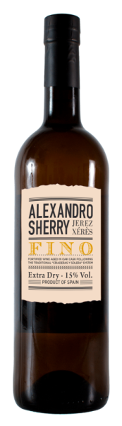 Вино ликерное Херес Фино Алехандро белое сухое 0,75л