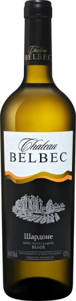 Вино Шато Бельбек Шардоне белое полусладкое 0,75л