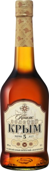 Коньяк Золотой Крым 5 лет 0,5л 