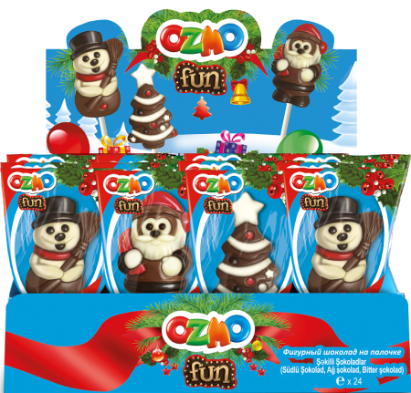Шоколад Фигурный Новогодний Озмо Фан на палочке 23г