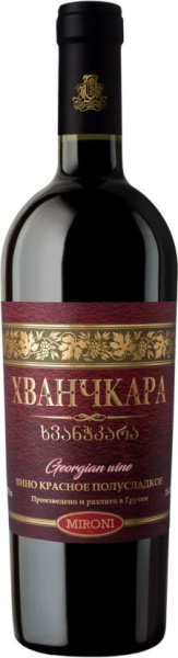 Вино Хванчкара Мирони красное полусладкое 0,75л