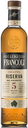 Водка виноградная Граппа Луиджи Франколи Ризерва дель Пьемонт 5 лет 0,7л