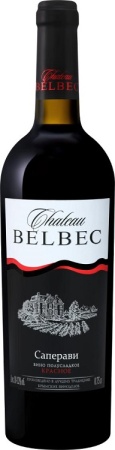 Вино Шато Бельбек Саперави красное полусладкое 0,75л
