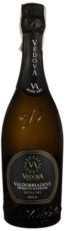 Игристое вино Просекко Вальдоббьядене Супериоре Ведова белое сухое 0,75л