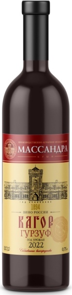 Вино ликерное Кагор Гурзуф красное сладкое 0,75л