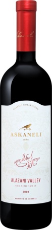 Вино Алазанская долина Братья Асканели красное полусладкое 0,75л