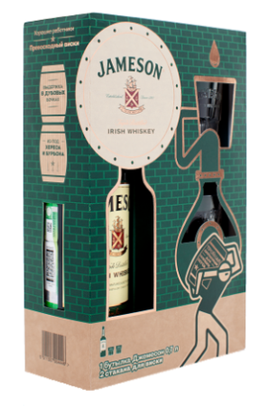 Виски Джемесон 0,7л п/у + 2 стакана