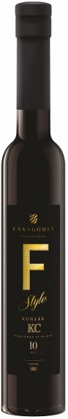 Коньяк Фанагория Ф-Стиль 10 лет 0,375л