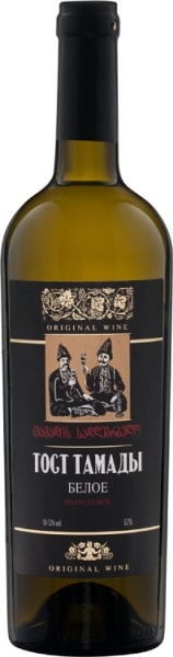 Вино Тост Тамады белое полусладкое 0,75л