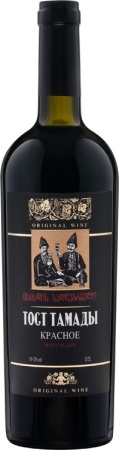 Вино Тост Тамады красное полусладкое 0,75л