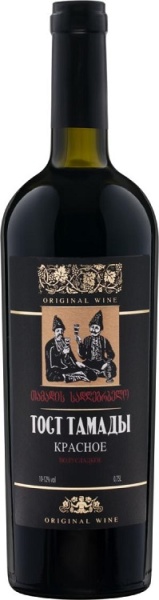 Вино Тост Тамады красное полусладкое 0,75л