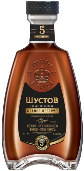Коньяк Шустов 5 лет 0,5л