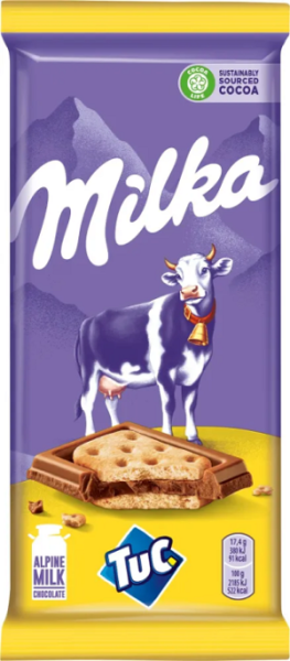 Шоколад Молочный Милка Тук с соленым крекером 87г