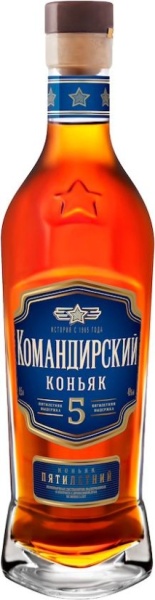 Коньяк Командирский 5 лет 0,5л 