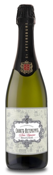 Игристое вино Санктъ-Петербургъ Традиционное белое полусухое 0,75л