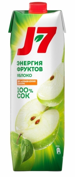 Сок Дж7 Яблочный осветленный 0,97л