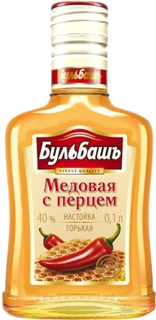 Настойка горькая Бульбашъ Медовая с перцем 0,1л