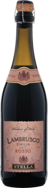 Игристое вино Ламбруско дель Эмилия Стелла Россо красное полусладкое 0,75л
