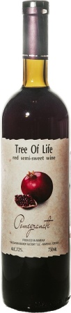Плодовая алкогольная продукция Дерево Жизни Гранат полусладкая 0,75л