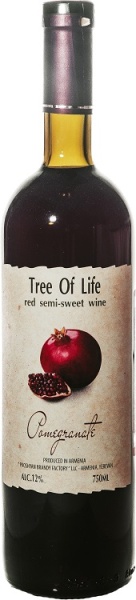 Плодовая алкогольная продукция Дерево Жизни Гранат полусладкая 0,75л